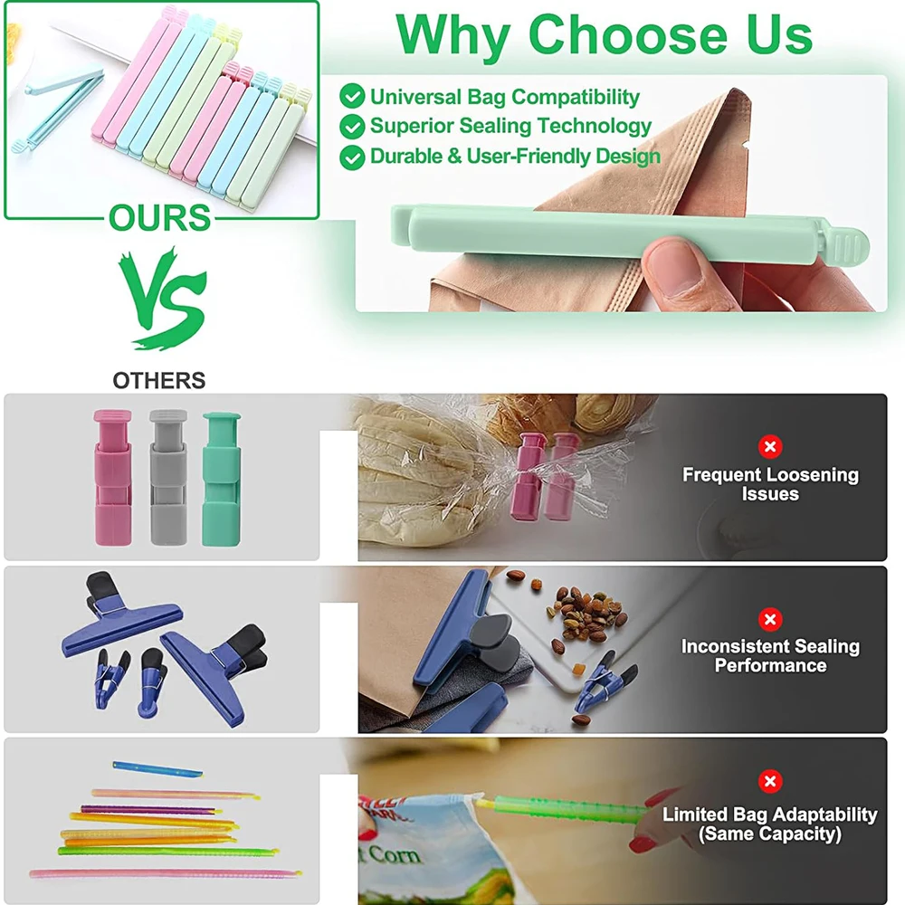 Clips de sellado reutilizables para bolsas de cebo de pesca - imagen 3