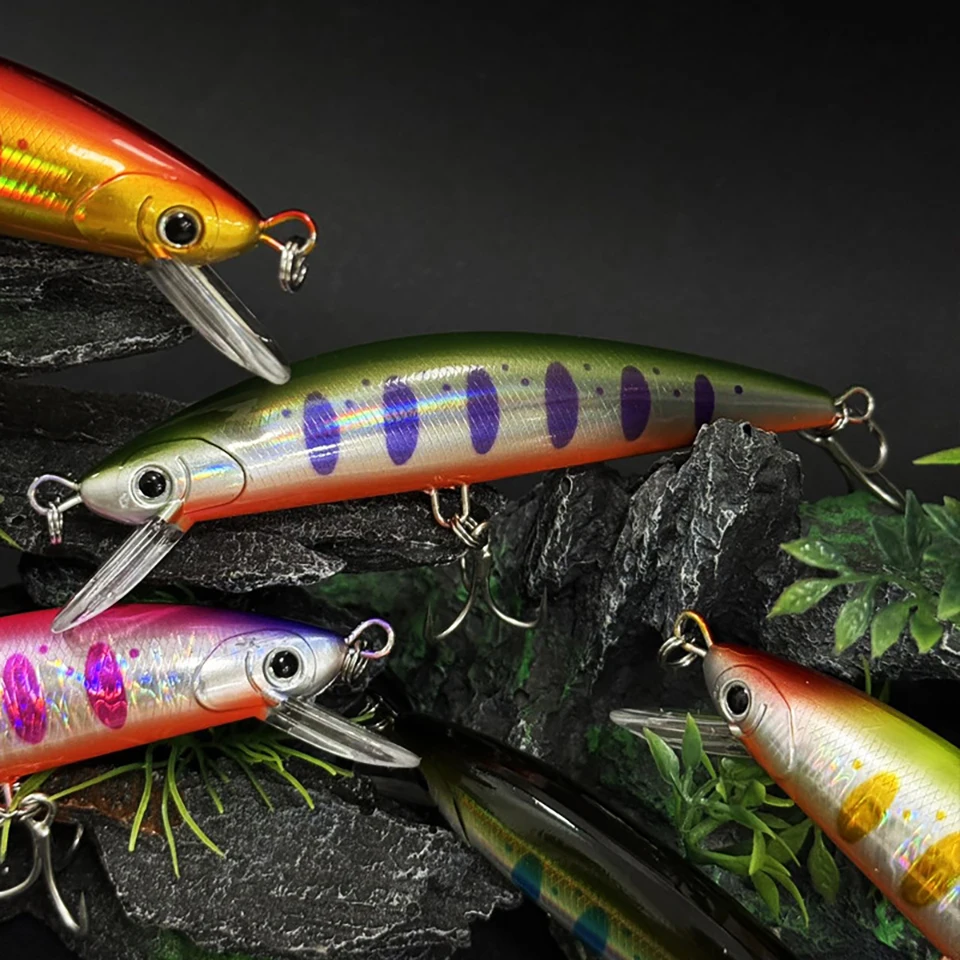 WALK FISH Minnow Wobbler para pesca de lubina, hundimiento lento - imagen 3