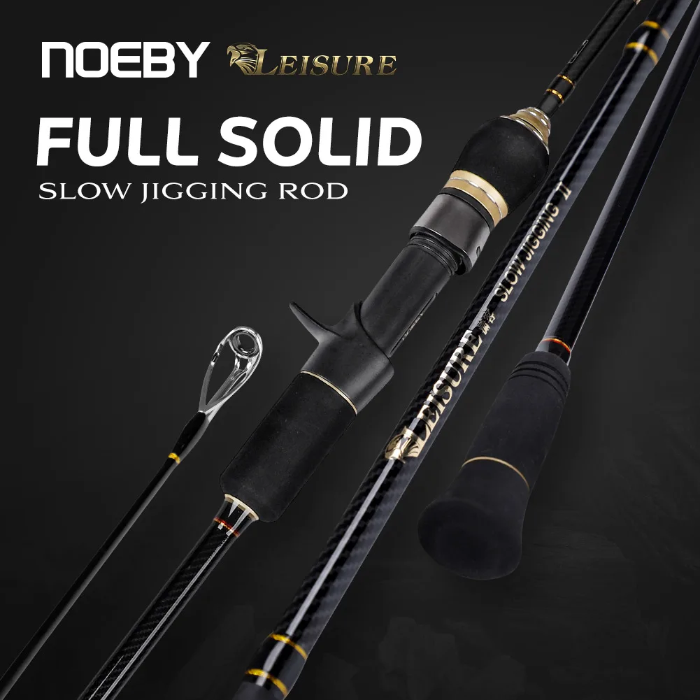 NOEBY Caña de jigging lento con punta sólida para agua salada