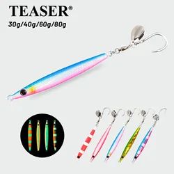 Señuelo Jig TEASER J146 metálico luminoso caída rápida mar