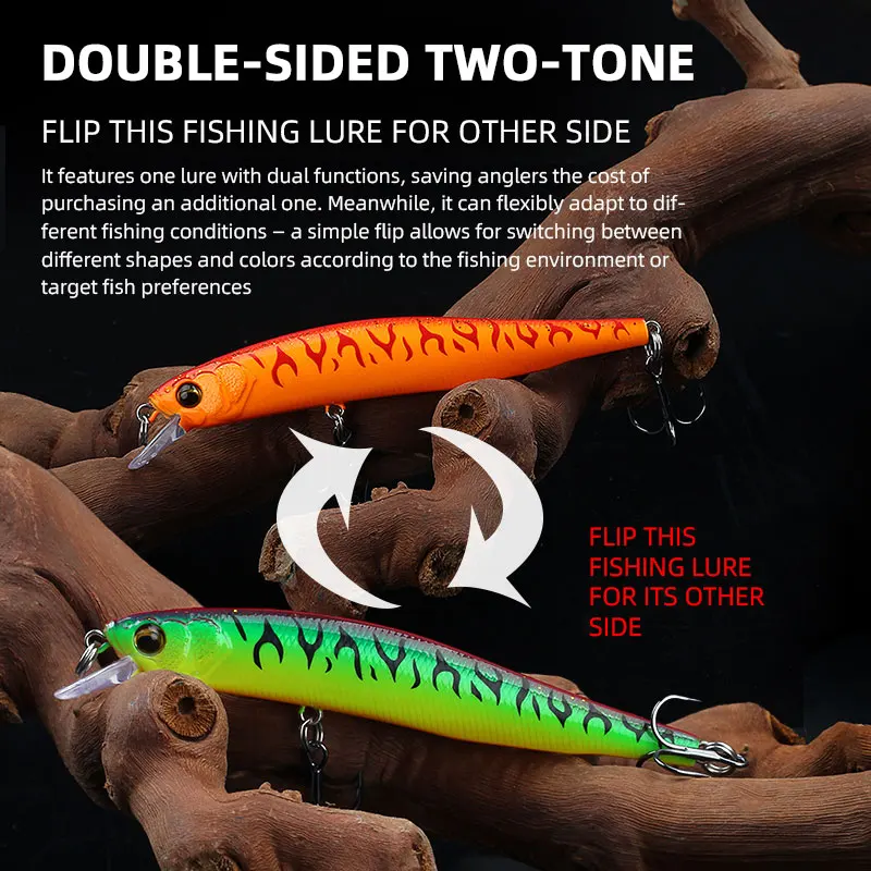Señuelo flotante LETOYO jerkbait largo alcance – lubina y lucio - imagen 2