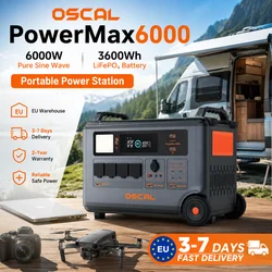 Estación de Energía Portátil OSCAL 6000W – Generador Solar LiFePO4 3600Wh