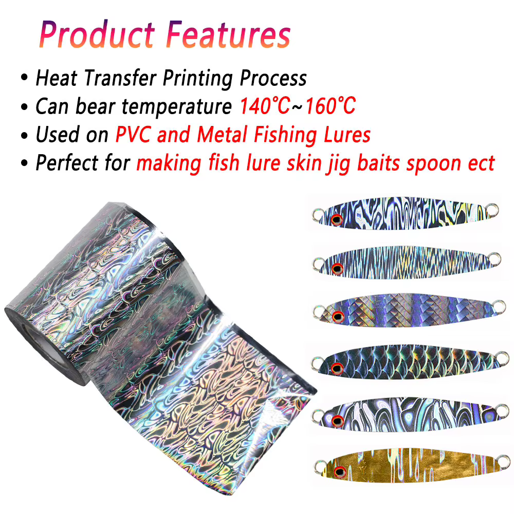 Rollo holográfico 8cm – Foil para señuelos de pesca - imagen 5
