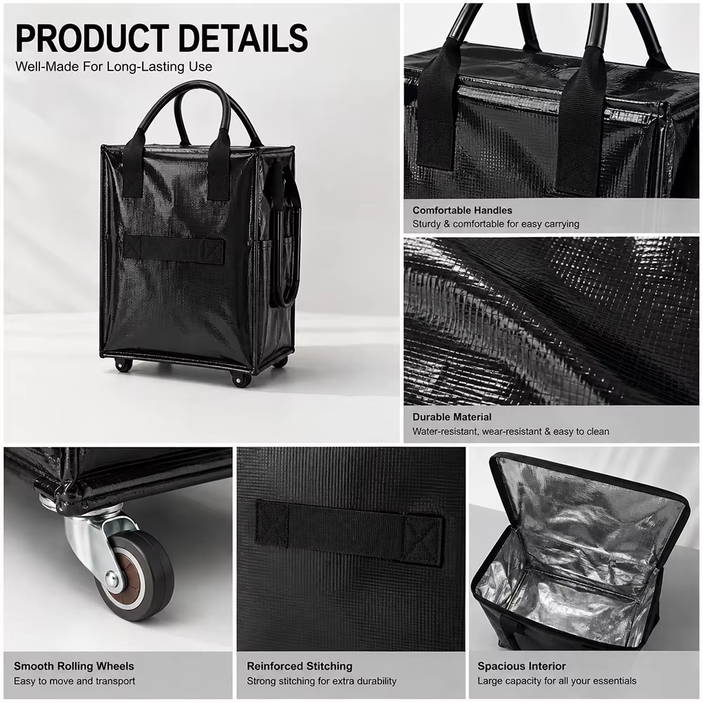 Bolsa de transporte con ruedas plegable de gran capacidad - imagen 5