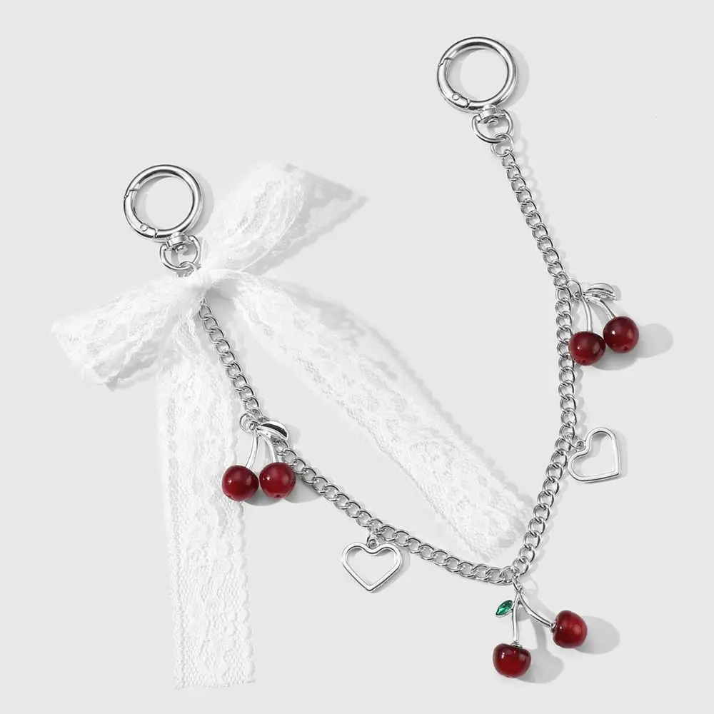Colgante de lazo de encaje para bolso con cadena extensible DIY - imagen 4