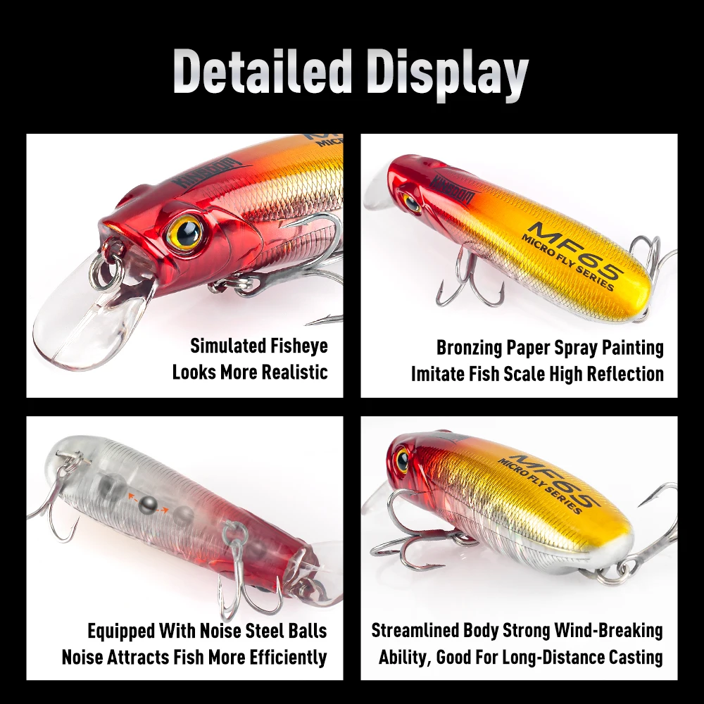 Wobbler micro Swimbait hundible de lanzamiento largo - imagen 3