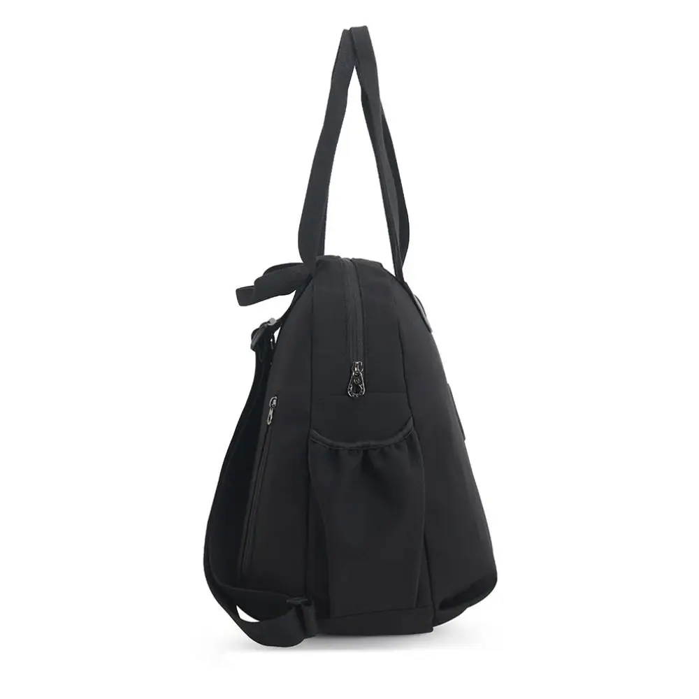 Mochila de viaje Oxford retro gran capacidad estilo universitario negra - imagen 3