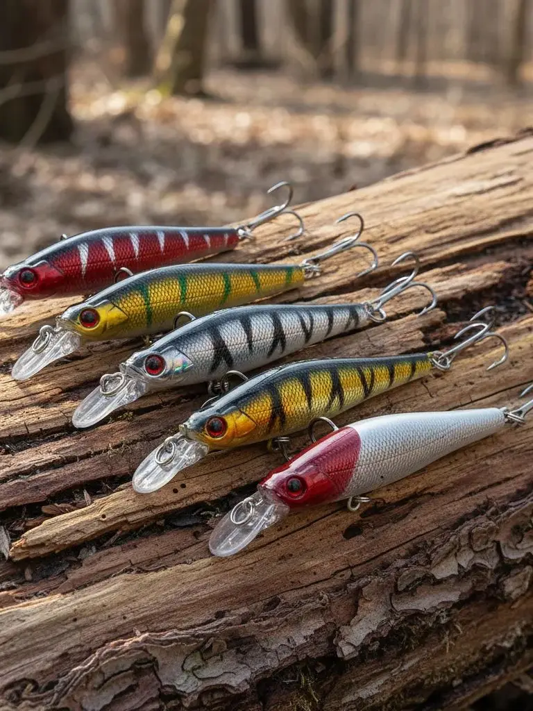 Pack de 5 señuelos de pesca tipo Minnow de 8 cm y 8.5 g