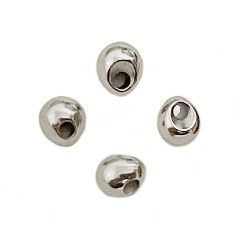 Perlas de tungsteno en gota lagrima plateada para mosca ninfas - imagen 2