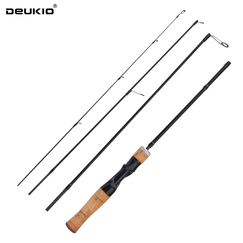 DEUKIO Caña spinning portátil – Carbono ultraligera para viaje de pesca