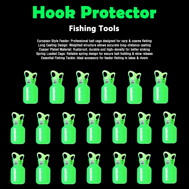 Juego de fundas protectoras para anzuelos de pesca con cierre