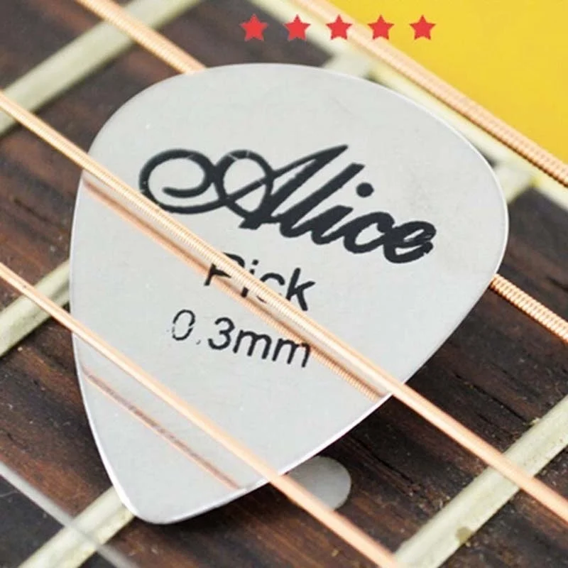 Púas de guitarra duraderas plateadas para bajo y ukelele - imagen 5