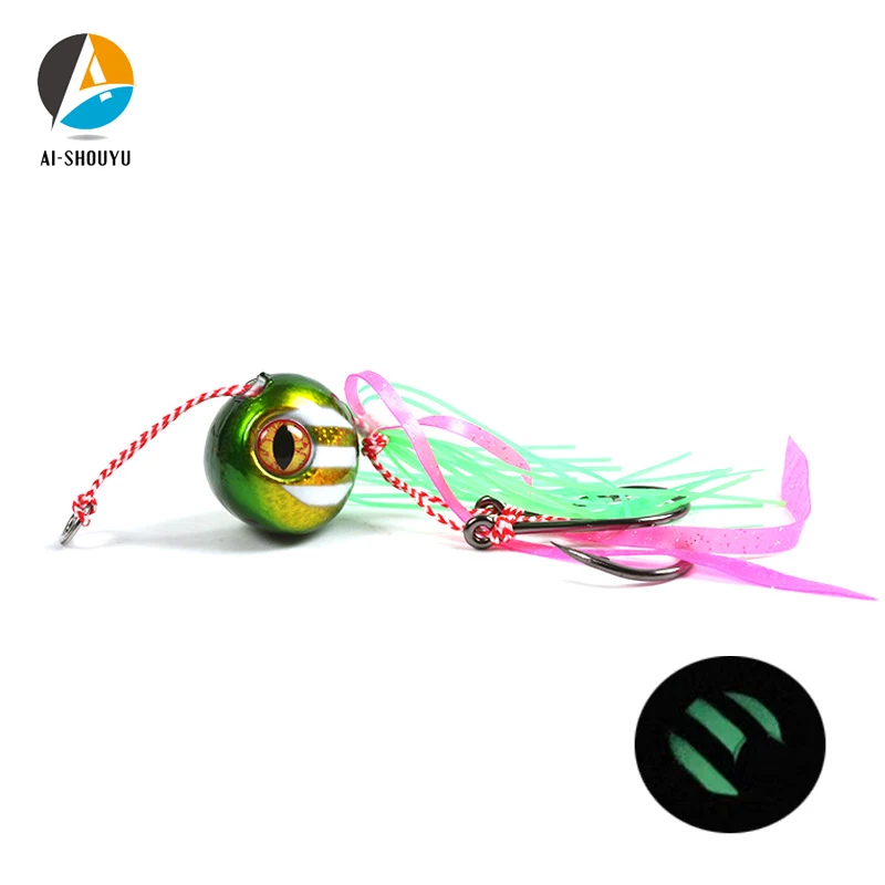 AI-SHOUYU Matel – Señuelo jigging cabeza de besugo con falda