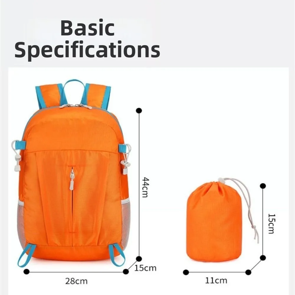 Mochila plegable en uso