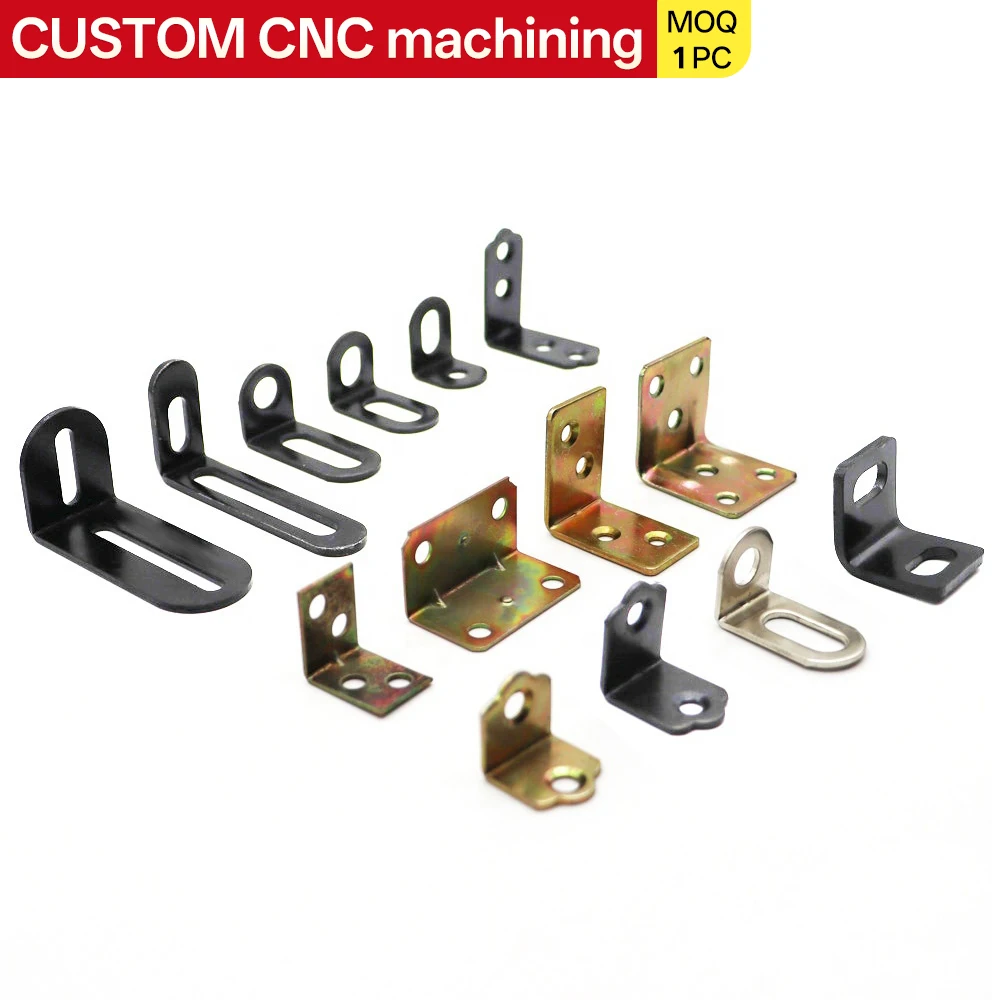 Soporte de ángulo CNC 90° con abrazadera L y ranuras universales