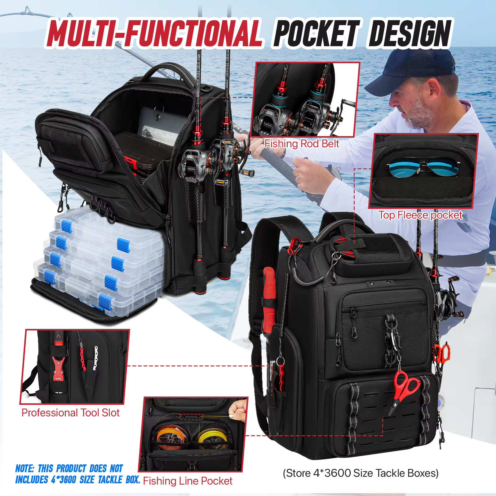 Mochila de Pesca Multifunción para Aparejos - imagen 3