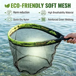 BAKAWA Red de pesca plegable ligera para trucha y carpa