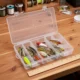 Caja de señuelos PP transparente con divisores ajustables para pesca - imagen 2