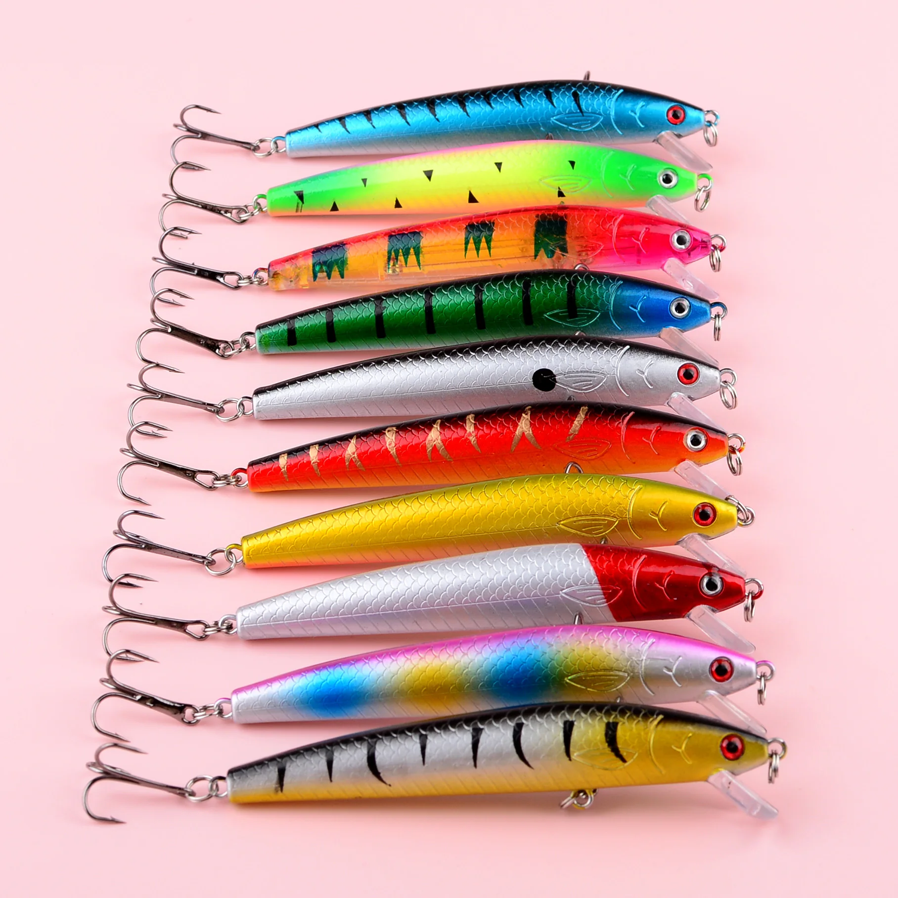 Wobbler Minnow flotante para lubina y carpa, señuelo realista - imagen 5