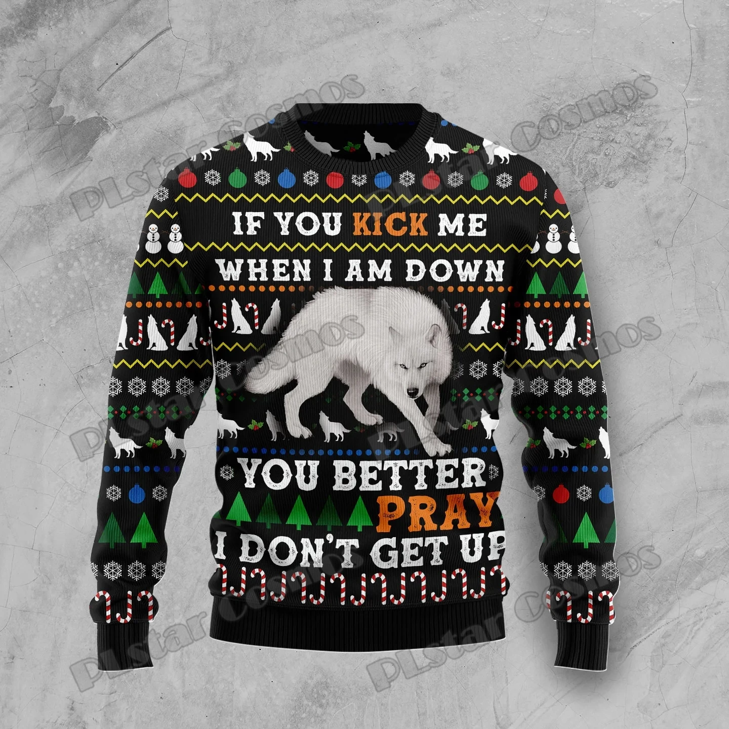 Suéter Lobo Howling Moon 3D Unisex Otoño‑Invierno – Jersey de punto - imagen 4
