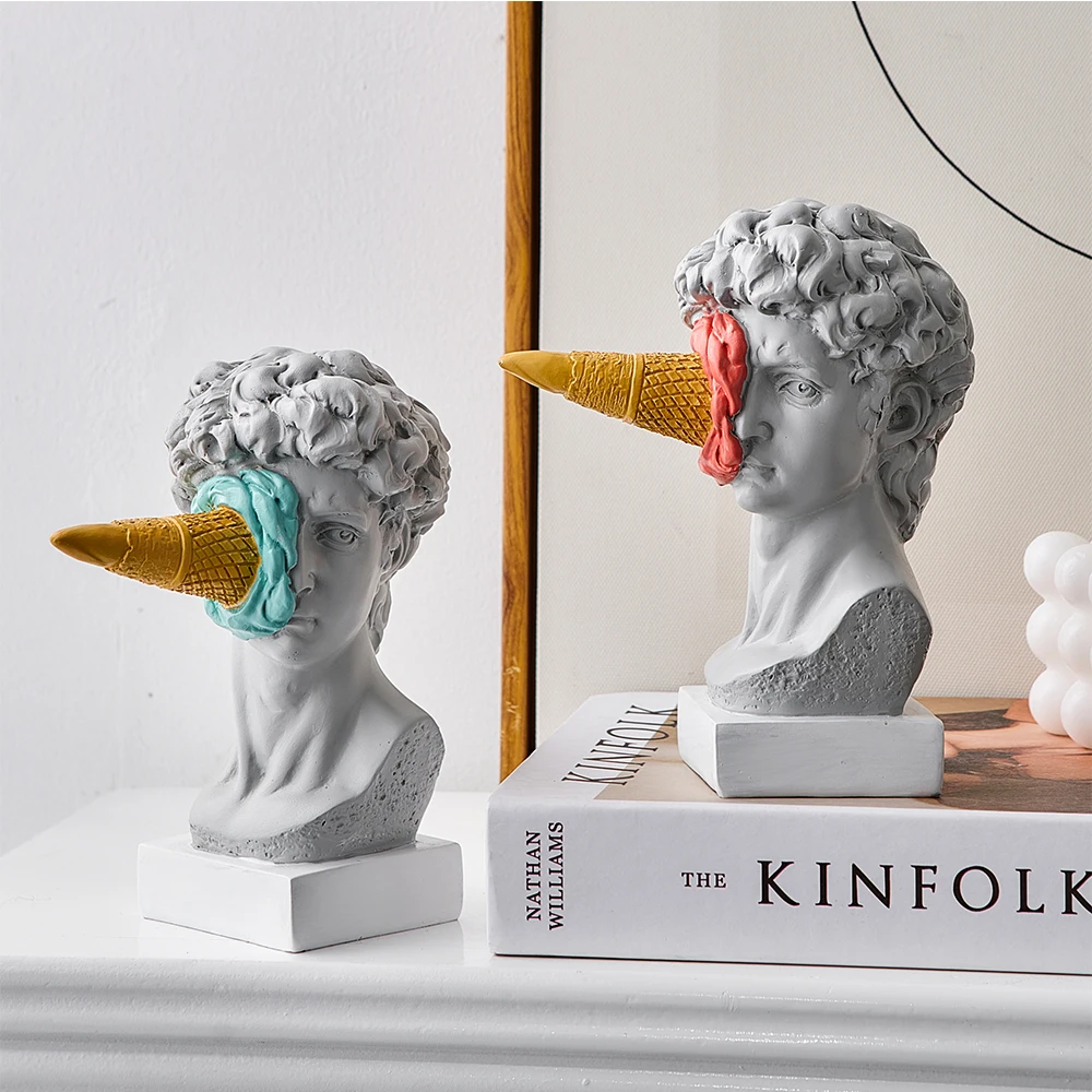 Figura nórdica moderna de David para escritorio y hogar pesca