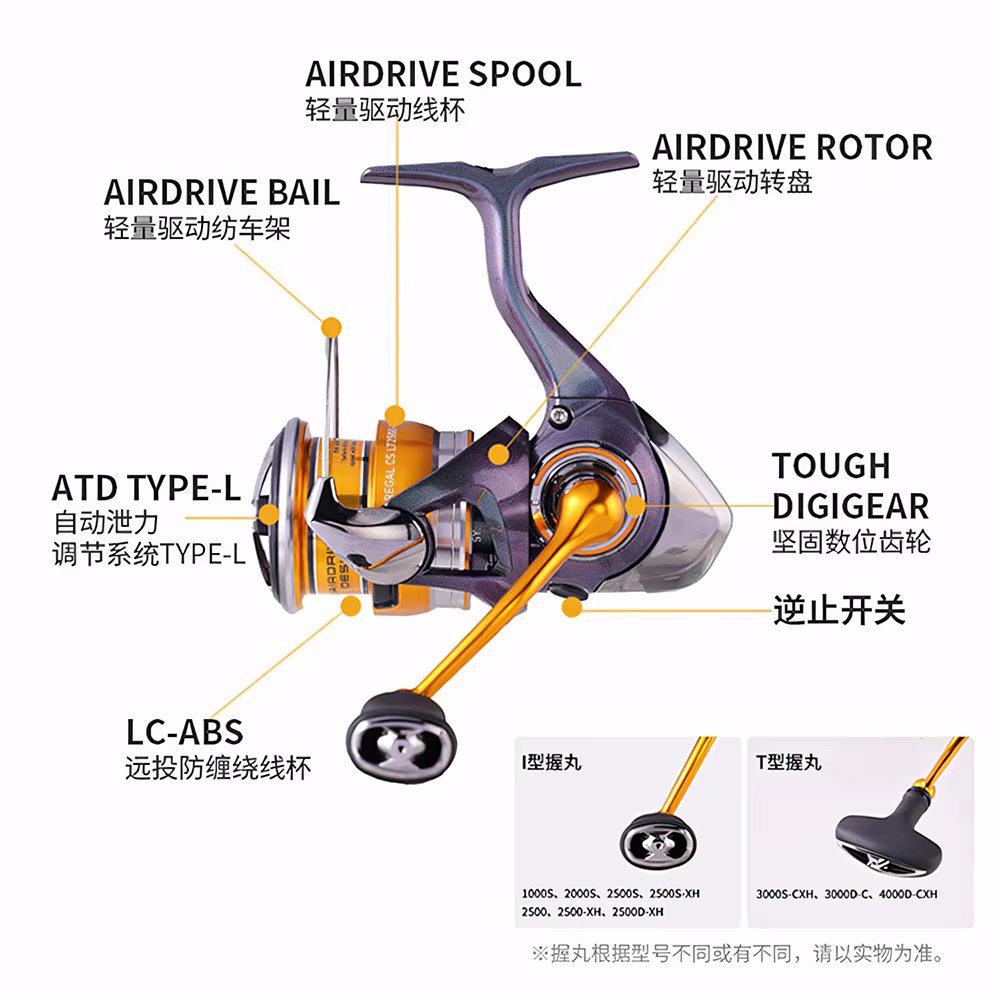Daiwa Regal CS LT 24 – Carrete spinning 9+1 para lance largo