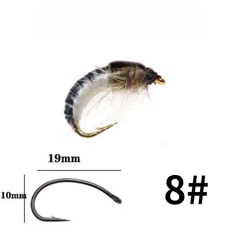 Anzuelo de ninfa artificial con púas para pesca de carpa - imagen 3