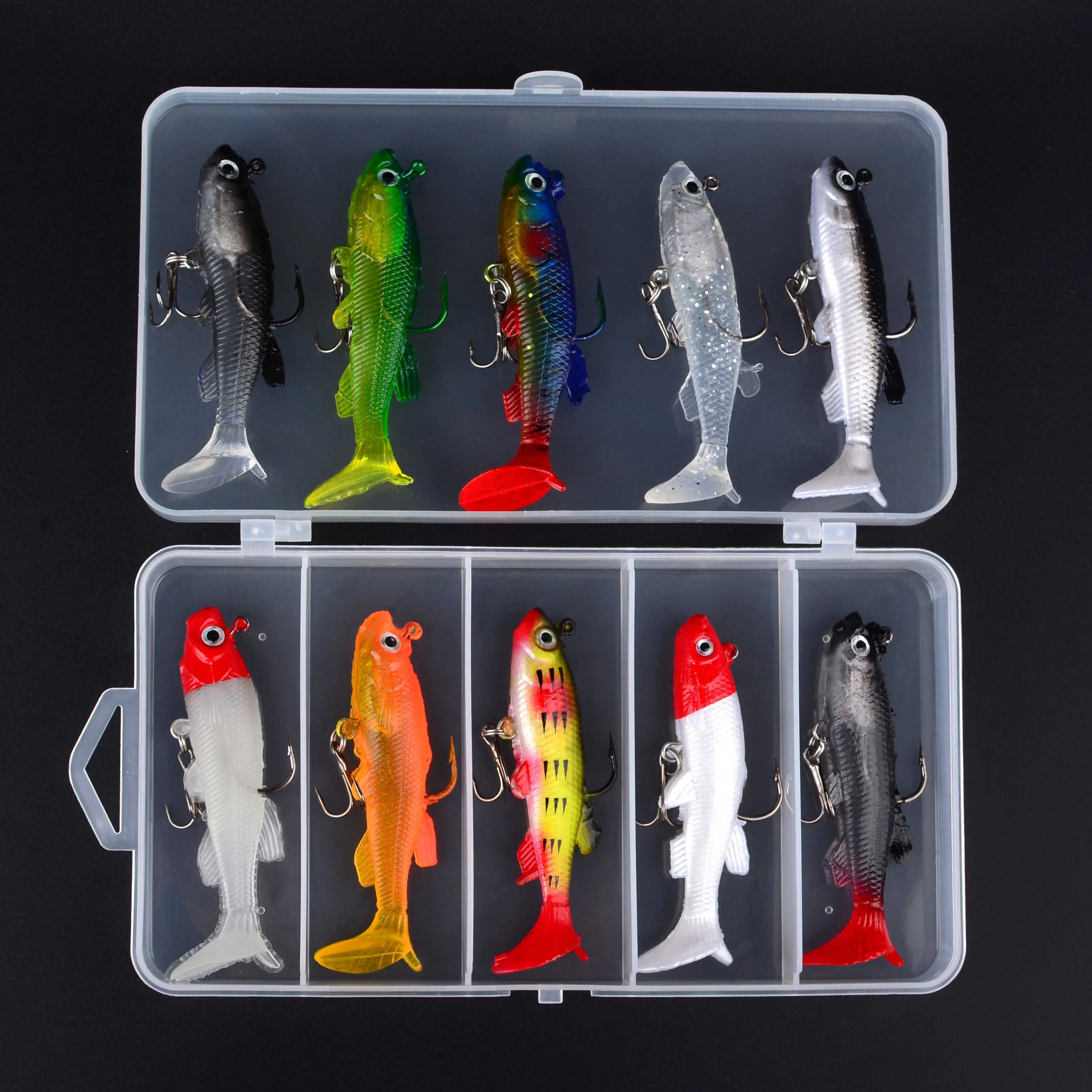 Detalle del diseño para pesca con señuelos blandos