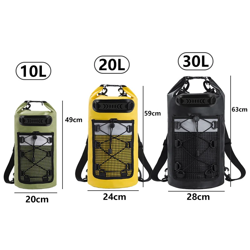 Mochila seca PVC en uso durante kayak