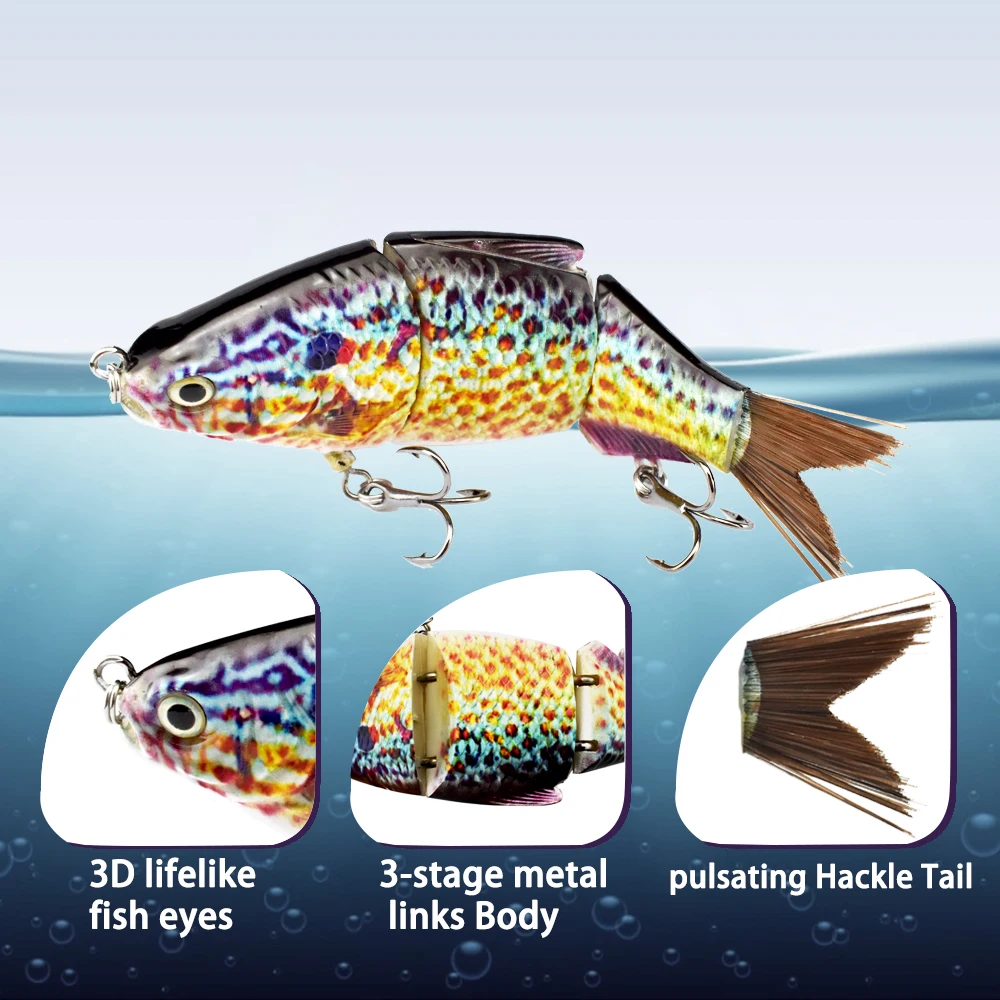 Señuelo shad artificial multiarticulado de hundimiento lento - imagen 4