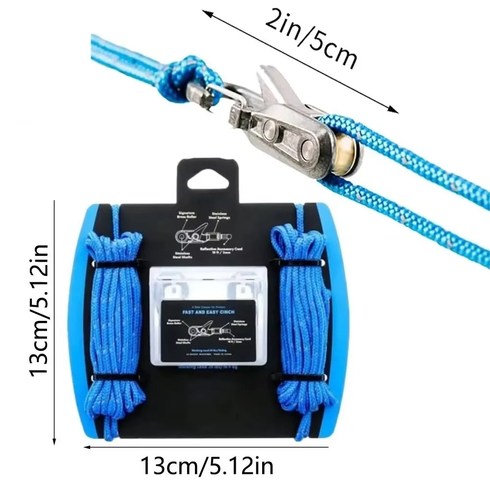 Tensor de cuerda sin nudos – Ajustador paracord con rodillo y bloqueo - imagen 3