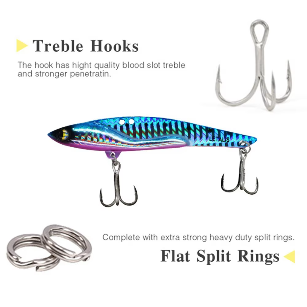 VIB Metálico de 35g para Lanzamiento Largo y Pesca de Lubina