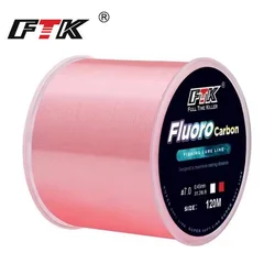 FTK 120M Sedal fluorocarbono revestido fibra carbono 0,14-0,6mm 4-34LB