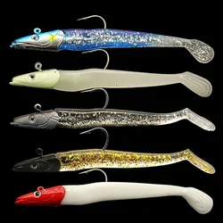 Far-cast Jig Head con anzuelo reforzado para vinilo de mar