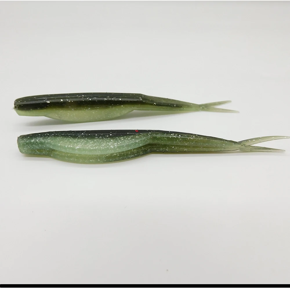 Señuelo blando ESFISHING Super Fluke 90mm vista lateral