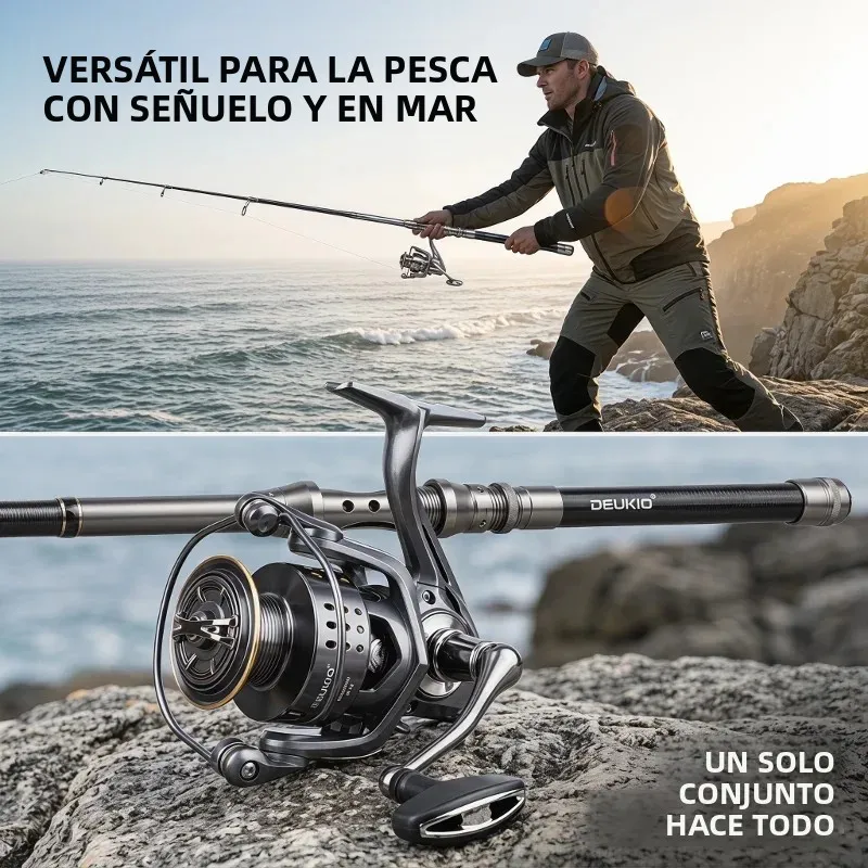 Combo caña y carrete DEUKIO – Fibra de carbono - imagen 5