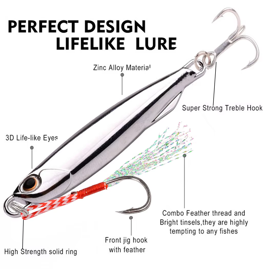 Jig metálico de alta precisión para lubina y trucha – Pesca de fondo - imagen 2