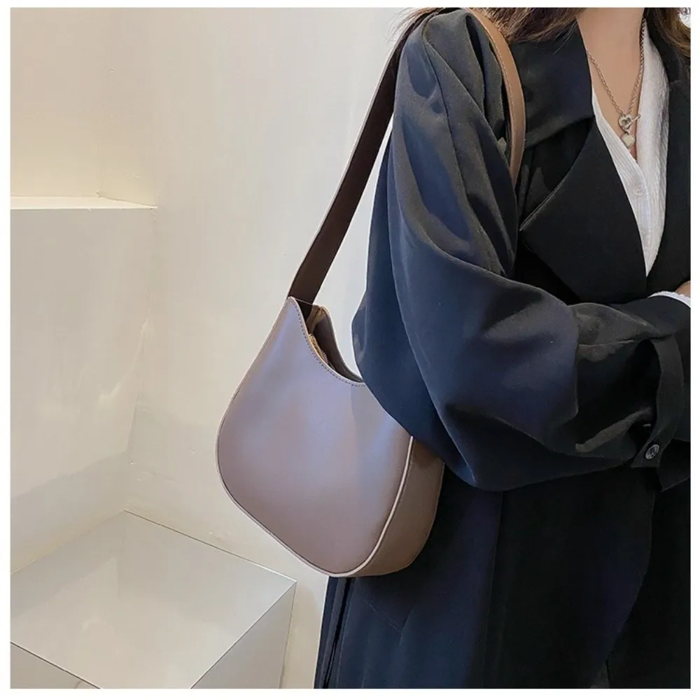 Bolso bandolera cuero PU con cremallera y gran capacidad - imagen 4