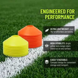 Conos de entrenamiento apilables orificio superior y discos agilidad