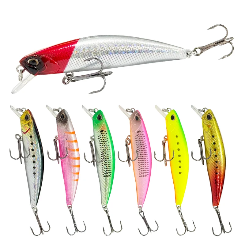 Señuelo Minnow Jerkbait noctilucente oscilante para agua salada