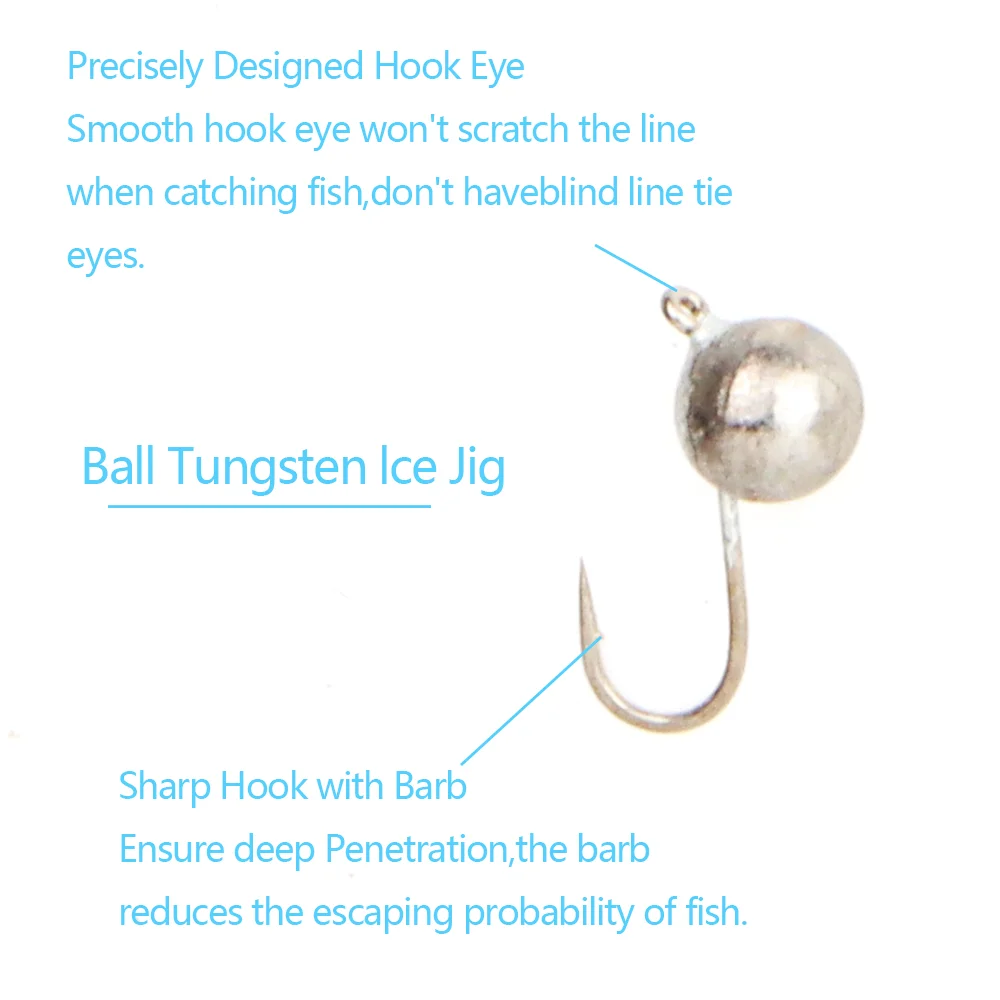 Jig de tungsteno oscilante para pesca en hielo, agua profunda - imagen 4