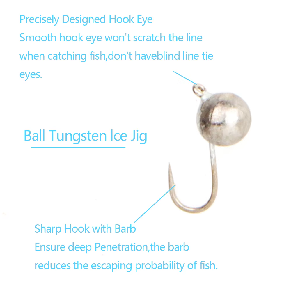 Jig de tungsteno oscilante para pesca en hielo, agua profunda - imagen 4