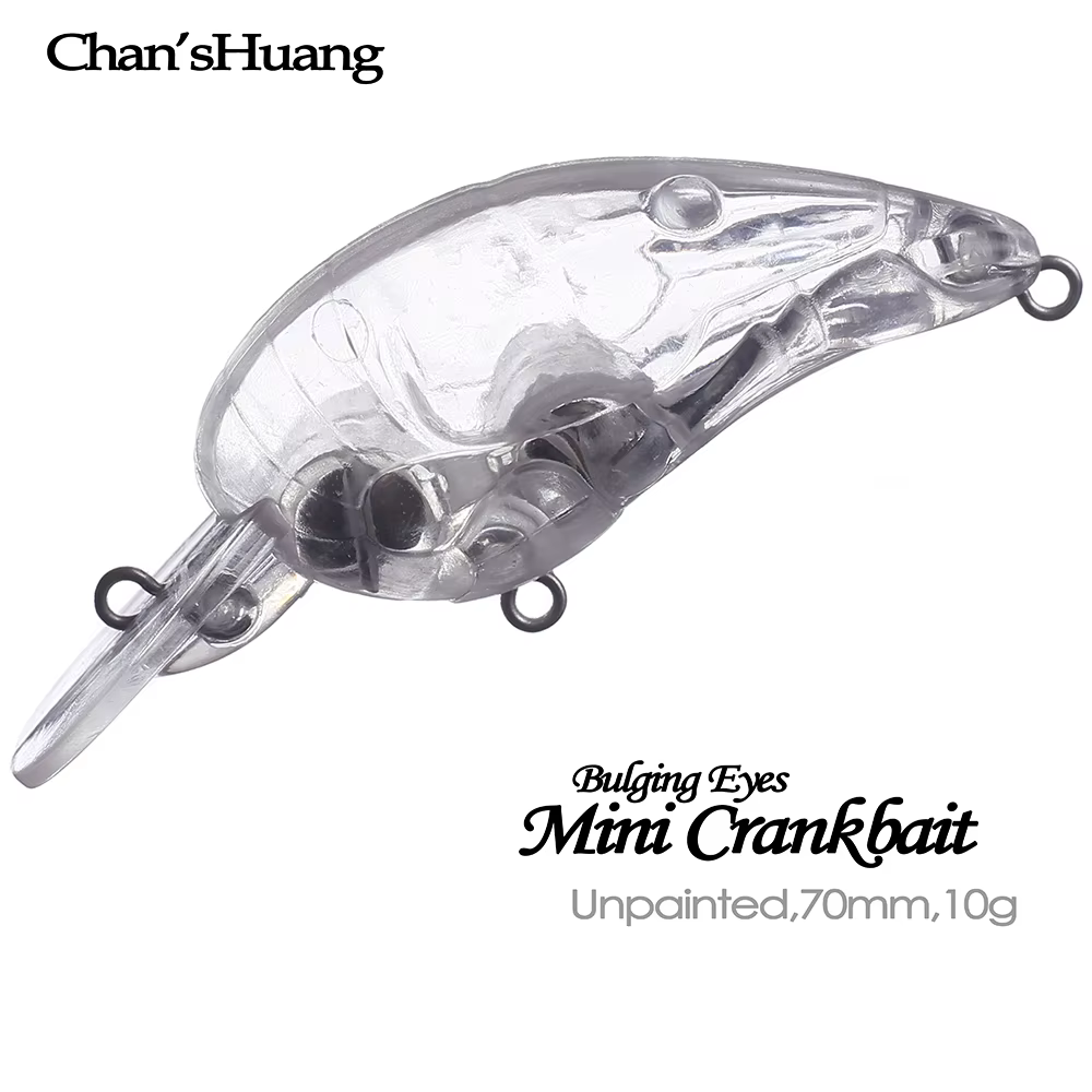 Cuerpos Crankbait transparentes Chan'sHuang DIY sin pintar