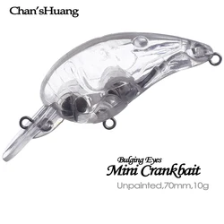 Cuerpos Crankbait transparentes Chan'sHuang DIY sin pintar