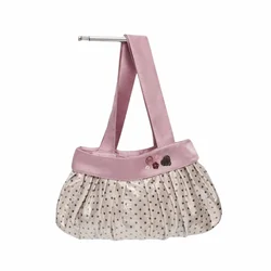Bolso de hombro rosa con lunares, gran capacidad, mujer plisado