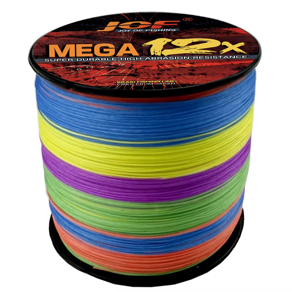 JOF X12 Sedal trenzado PE – Línea resistente multicolor para pesca - imagen 3