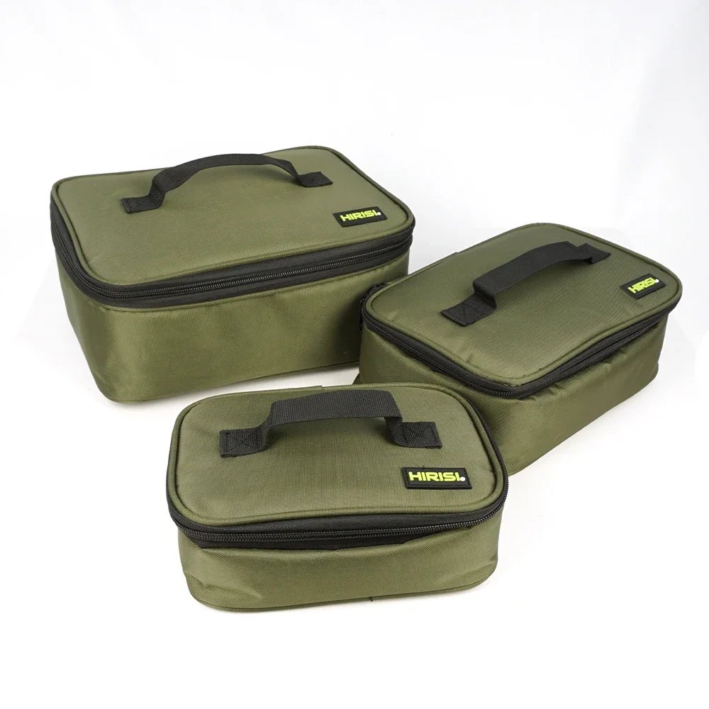 HIRISI Bolsa de pesca Oxford PVC con compartimentos para carretes y señuelos - imagen 4