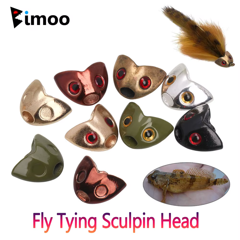 Bimoo Cabezales de Mosca Ojos 3D – Hundimiento Rápido Trucha - imagen 2