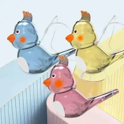 Silbato de pájaro multicolor con cordón, recargable con agua