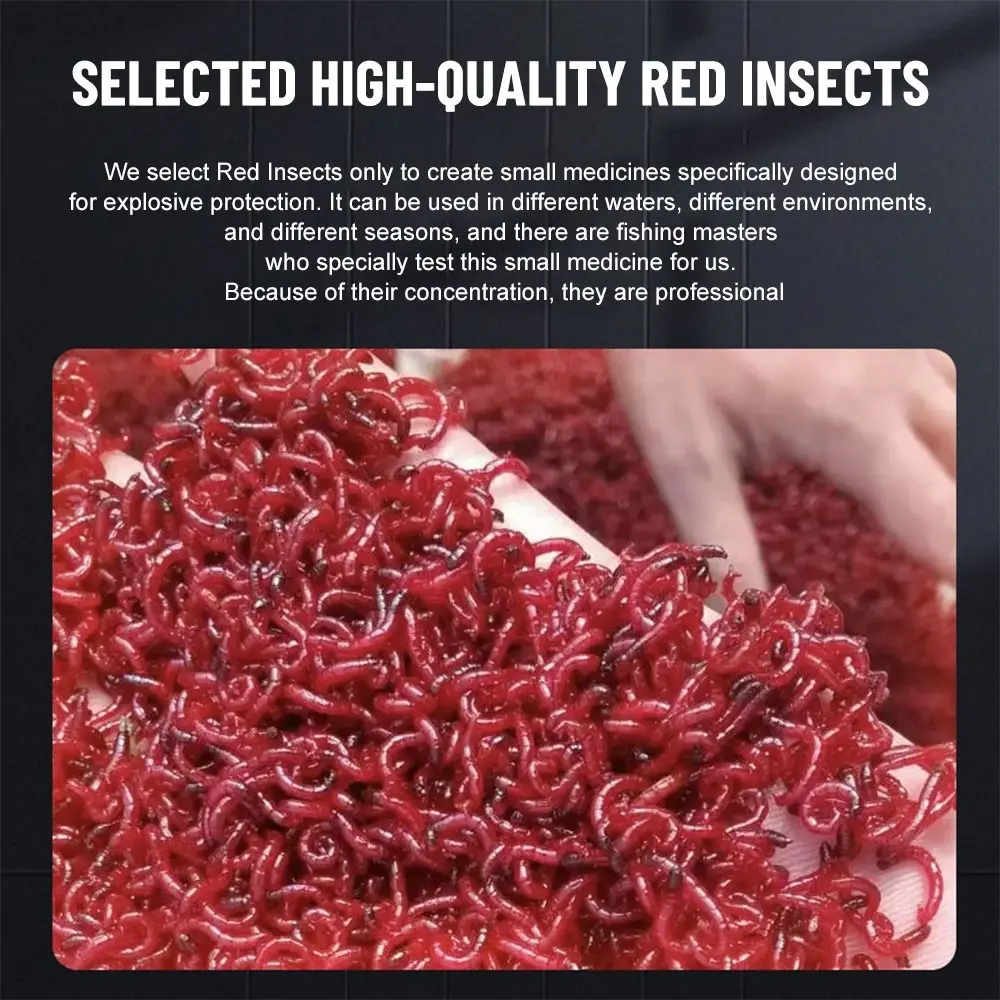 Atractante líquido con aroma natural a gusano rojo para peces